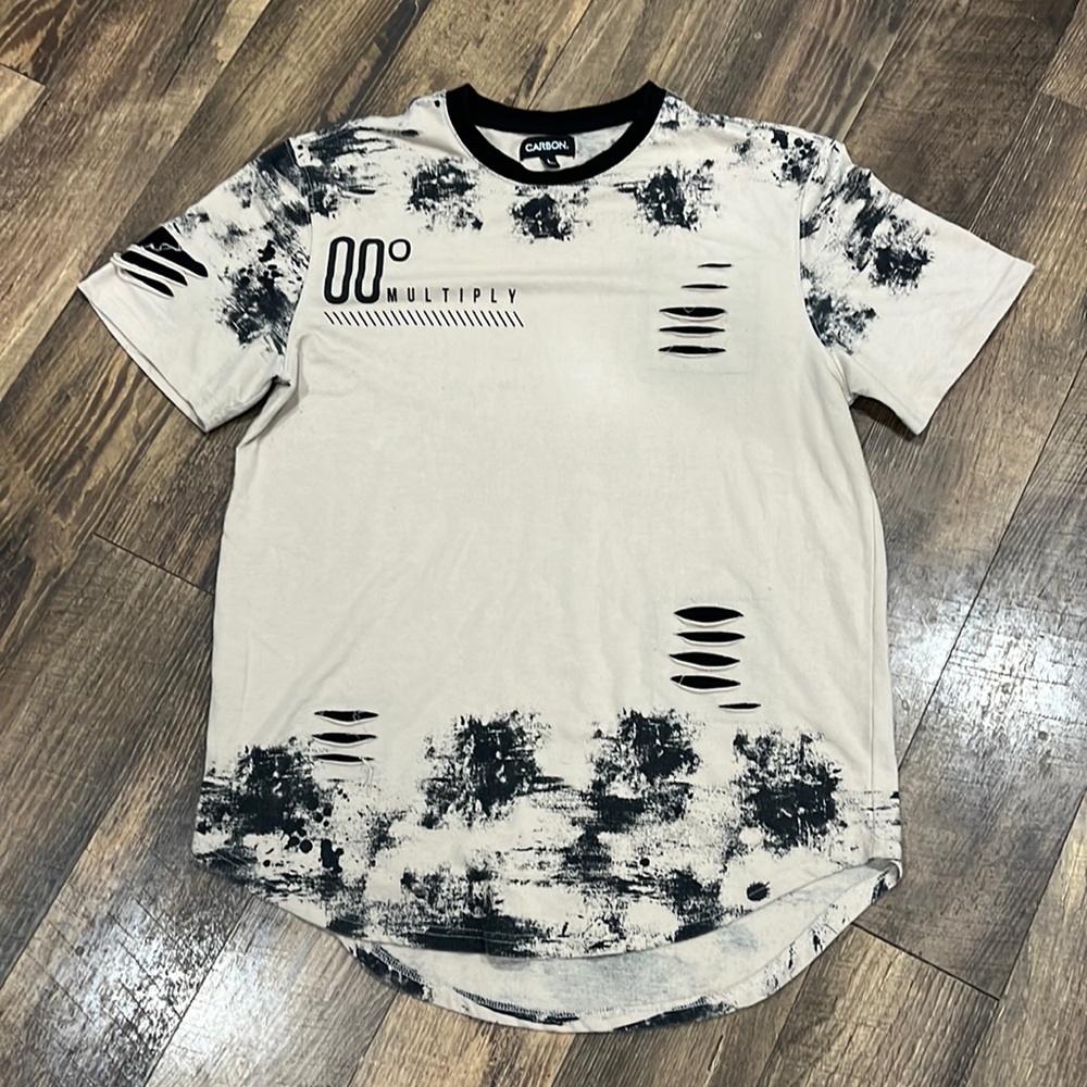 Carbon Distressed Hustle Street Rock Shirt